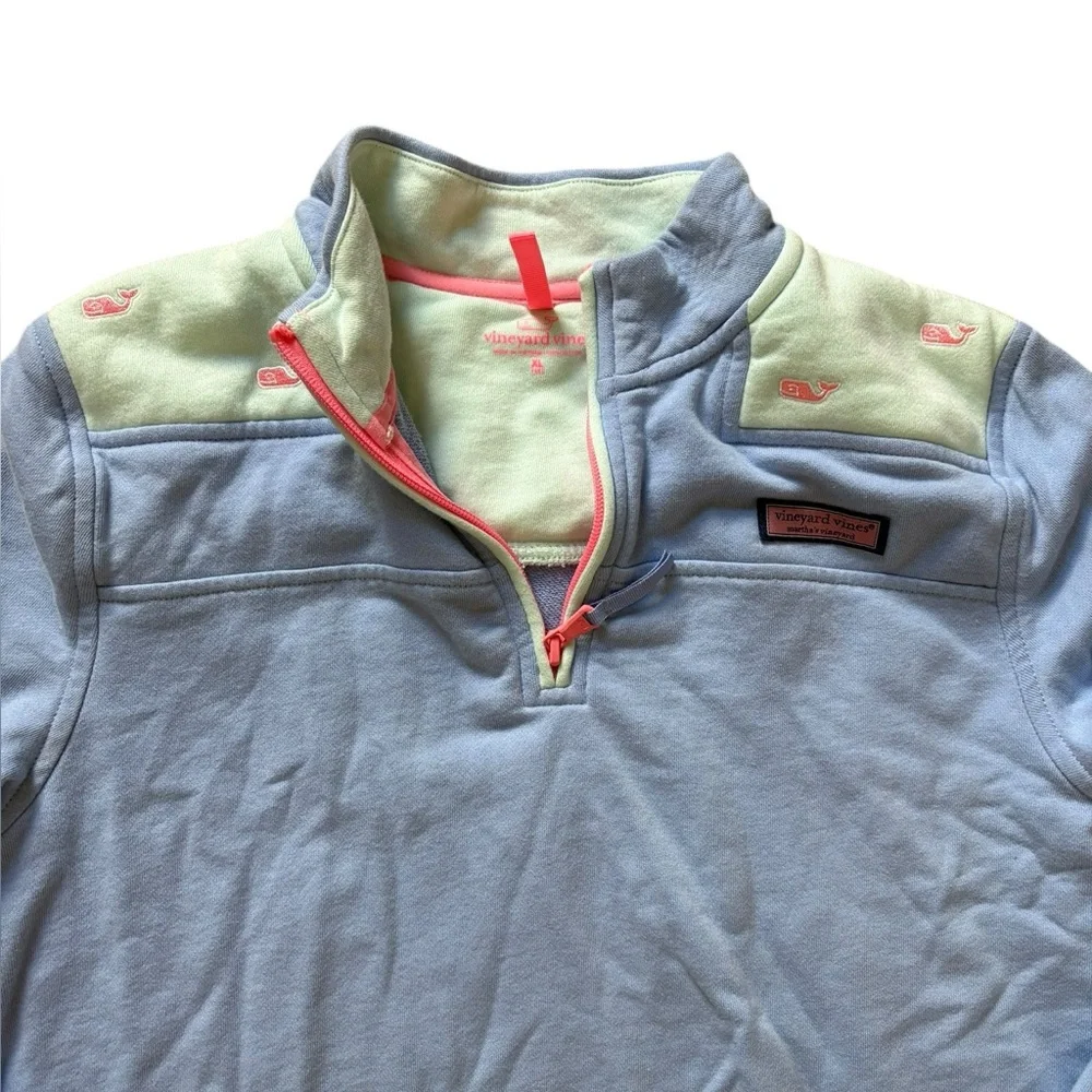 Vineyard Vines Pullover Kids youth XL 16 Multicolor Pastel 1/4 Zip Girl Purple✅‎
